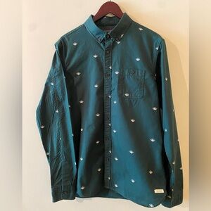 Scotch & Soda Dark Teal Button Down Shirt